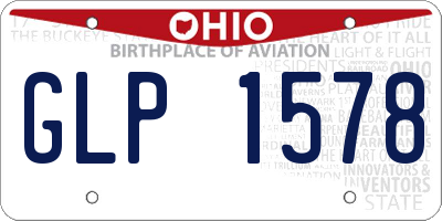 OH license plate GLP1578