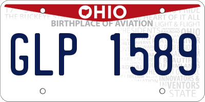 OH license plate GLP1589