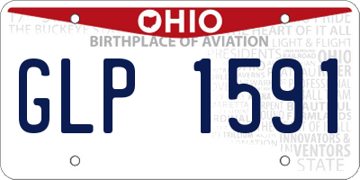 OH license plate GLP1591