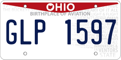 OH license plate GLP1597