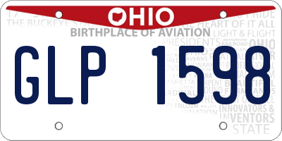 OH license plate GLP1598