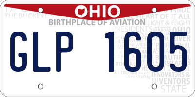 OH license plate GLP1605