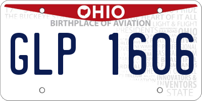 OH license plate GLP1606