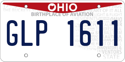 OH license plate GLP1611