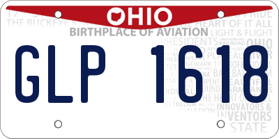OH license plate GLP1618