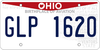 OH license plate GLP1620