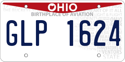 OH license plate GLP1624