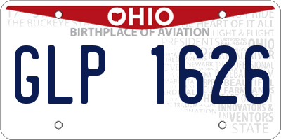 OH license plate GLP1626