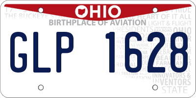 OH license plate GLP1628