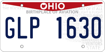 OH license plate GLP1630