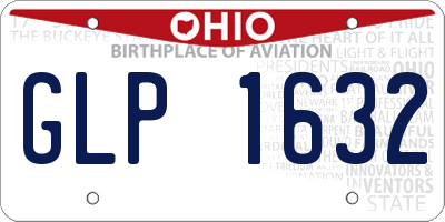 OH license plate GLP1632