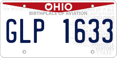 OH license plate GLP1633