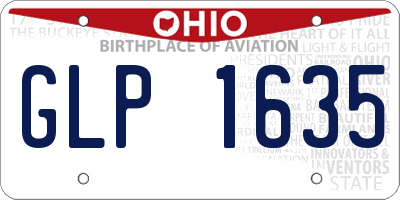 OH license plate GLP1635