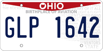 OH license plate GLP1642