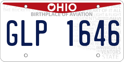 OH license plate GLP1646