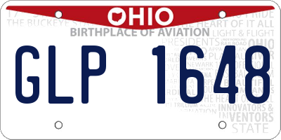 OH license plate GLP1648