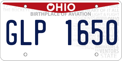 OH license plate GLP1650