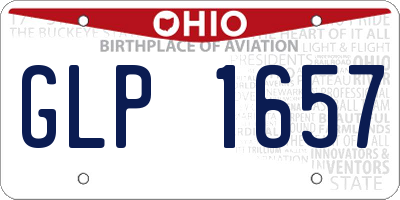OH license plate GLP1657