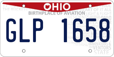 OH license plate GLP1658