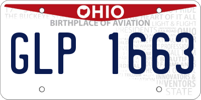 OH license plate GLP1663