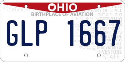 OH license plate GLP1667