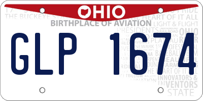 OH license plate GLP1674