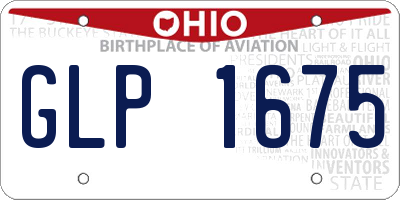 OH license plate GLP1675