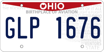 OH license plate GLP1676