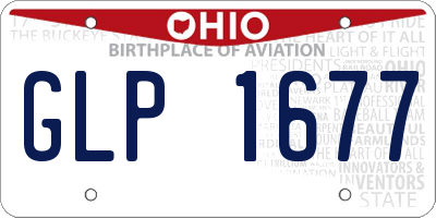 OH license plate GLP1677