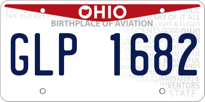 OH license plate GLP1682