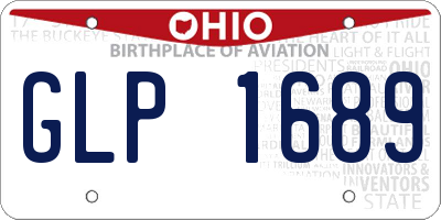 OH license plate GLP1689