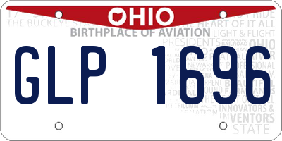 OH license plate GLP1696