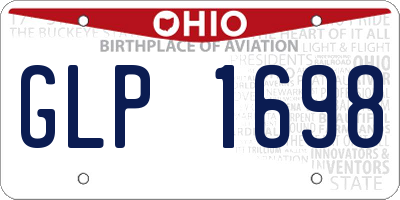 OH license plate GLP1698