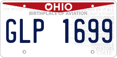 OH license plate GLP1699
