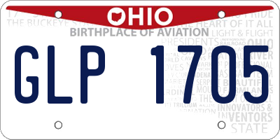OH license plate GLP1705