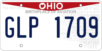 OH license plate GLP1709