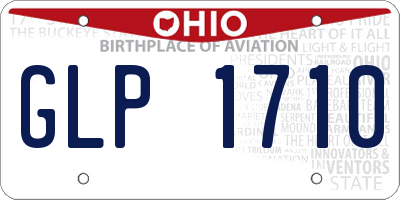 OH license plate GLP1710