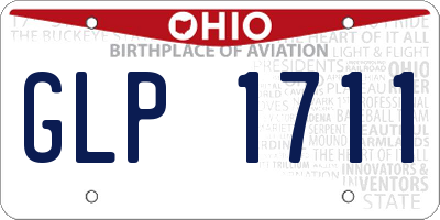OH license plate GLP1711