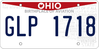 OH license plate GLP1718