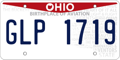 OH license plate GLP1719