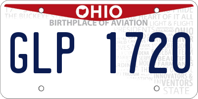 OH license plate GLP1720