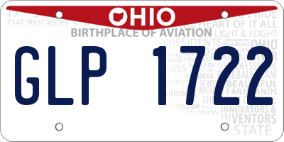 OH license plate GLP1722