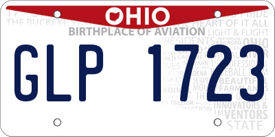 OH license plate GLP1723