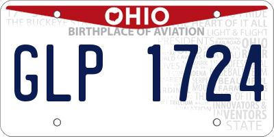 OH license plate GLP1724