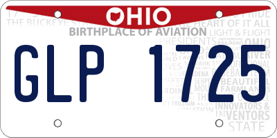 OH license plate GLP1725
