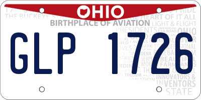 OH license plate GLP1726