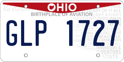 OH license plate GLP1727