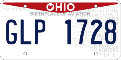 OH license plate GLP1728