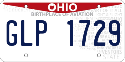 OH license plate GLP1729