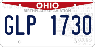 OH license plate GLP1730